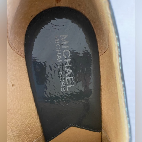 Micheal Micheal Kors grey patent leather lace up platform spectators - Picture 13 of 15